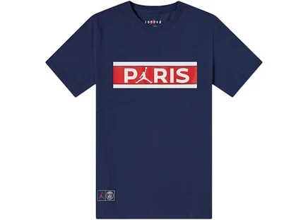 Мужская футболка Jordan x PSG, темно-синяя/красная/белая