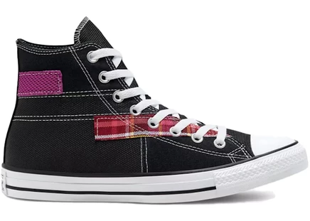 Мужские кеды Converse Chuck Taylor Hi, черно-белые/розовые