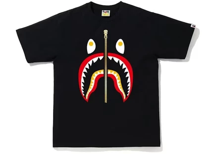 Мужская футболка Bape Colors Shark, черно-красная