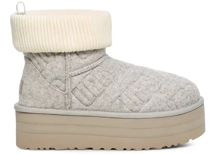 Женские угги UGG Classic Mini Platform Felted, серые