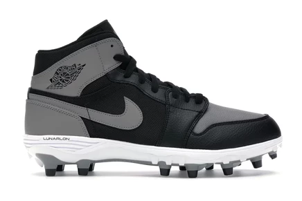Мужские бутсы Jordan 1 TD Mid Shadow, черно‑серые