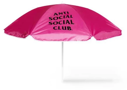 Зонт пляжный anti social social club shaded me, розовый