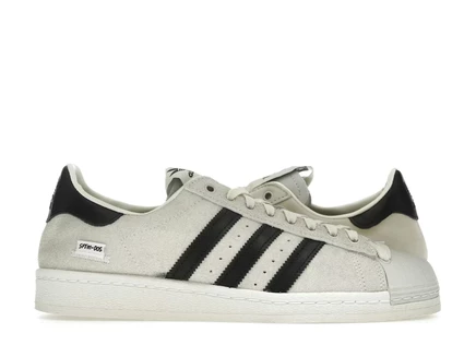 Мужские кроссовки Adidas Superstar, кремово-белые с черным