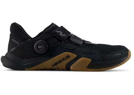 Мужские кроссовки New Balance Minimus TR BOA v2, черно-серые с коричневой подошвой