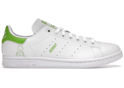 Мужские кроссовки Adidas Stan Smith Kermit, бело-зеленые