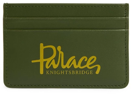 Кожаный картхолдер Palace x Harrods, зеленый