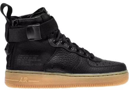 Женские кроссовки Nike SF Air Force 1 Mid, черно-коричневые