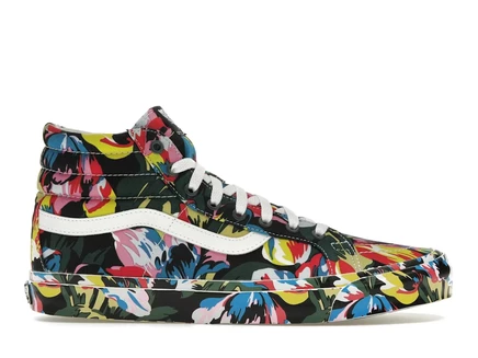 Мужские кеды Vans Sk8-Hi KENZO, зеленые с принтом