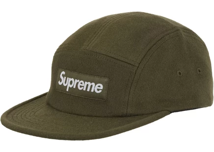 Supreme Wool Camp Cap (FW24) Dark Olive dark olive