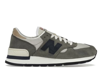 Мужские кроссовки new balance 990v1 miusa, серо-синие