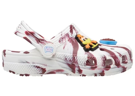 Детские сабо Crocs Classic Clog Cocoa Puffs, бело-красные