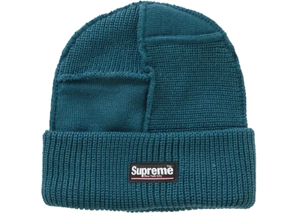 Унисекс шапка Supreme Paneled Seam Beanie, бирюзовая
