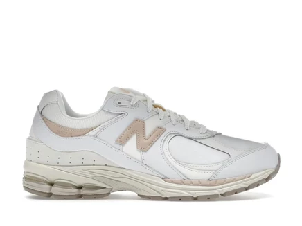 Мужские кроссовки New Balance 2002R, белые с Vachetta Tan