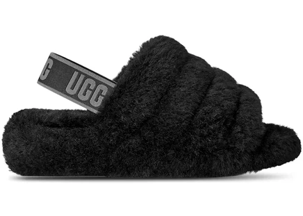 UGG Fluff Yeah Slide Black Dark Shadow (Women's) black/dark shadow