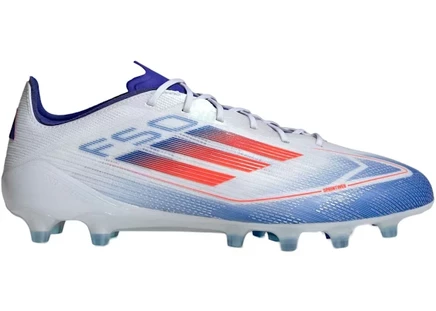 Мужские футбольные бутсы Adidas F50 AG, бело-красно-голубые
