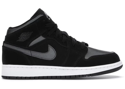 Детские кроссовки Jordan 1 Mid GS, черно-серые