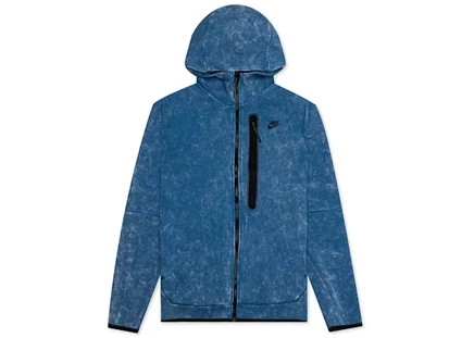 Мужское худи Nike Sportswear Tech Fleece на молнии, темно-синее/черное