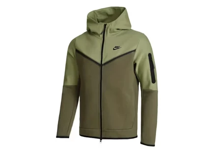 Мужское худи Nike Tech Fleece, оливково-черное
