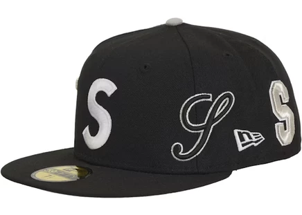 Унисекс бейсболка Supreme New Era 59Fifty Multi S, черная