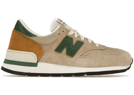 Кроссовки New Balance 990v1 MiUSA, песочно‑зеленые