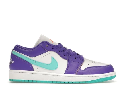 Мужские кроссовки Jordan 1 Low SE, фиолетово-нефритовые