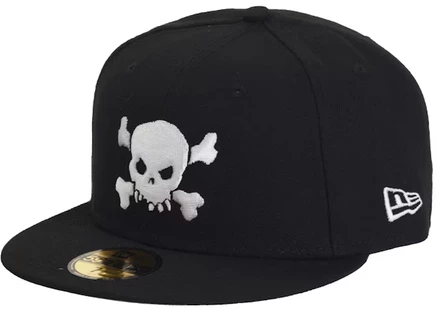 Унисекс кепка Supreme New Era Skull, черная