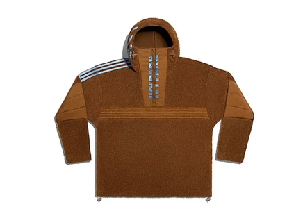Унисекс тедди-куртка Adidas Ivy Park 1/2 Zip, коричневая