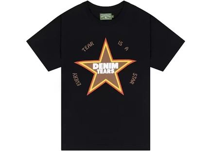 Мужская футболка Denim Tears Every Tear Is A Star, черная