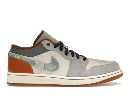 Мужские кроссовки Jordan 1 Low SE Repaired Denim, Phantom
