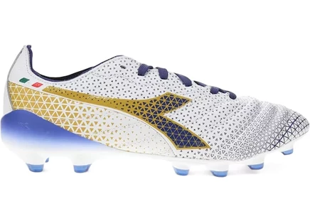 Мужские кроссовки Diadora Brasil Elite Tech, бело-сине-золотые