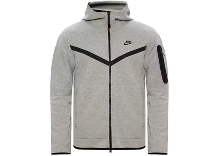 Мужское худи Nike Tech Fleece Windrunner, тёмно-серый/черный