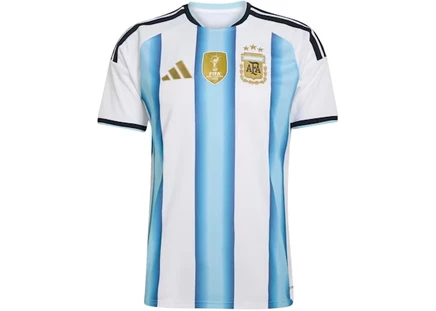 Мужская игровая футболка Adidas Argentina 2026, бело-голубая