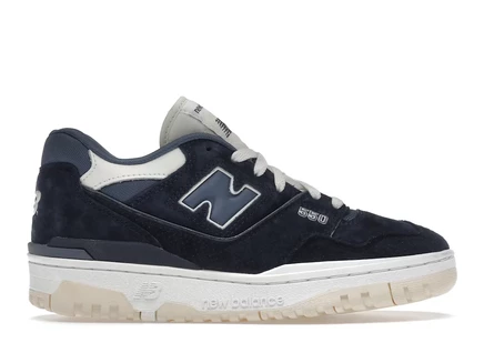 Мужские кроссовки New Balance 550 замшевые, натуральный индиго/морская соль/белый