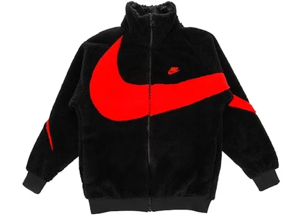 Мужская двусторонняя куртка Nike Boa, черно-красная