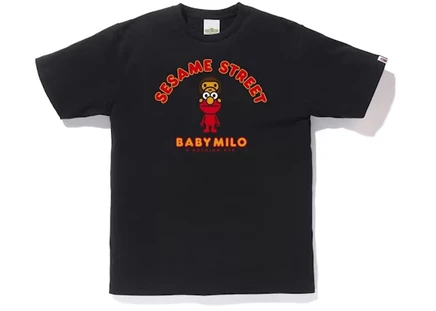 Мужская футболка Bape Milo и Elmo, черная