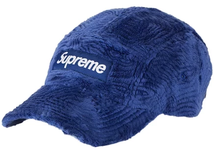 Унисекс кепка Supreme Swirl Fleece Camp, синяя