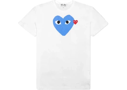 Унисекс футболка Comme des Garcons Play, бело-голубая
