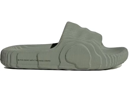 Женские шлепанцы Adidas Adilette 22, серебристо-зеленые