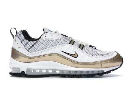 Мужские кроссовки Nike Air Max 98 Hyperlocal, бело-золотые