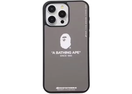 Чехол для iPhone 15 Pro Max bape mirror, серебристый