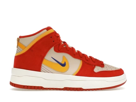 Женские кроссовки Nike Dunk High Up, красно‑оранжевые