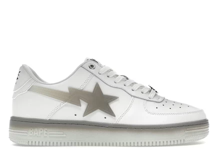 Мужские кроссовки Bape Bape Sta #5, бело-серый градиент