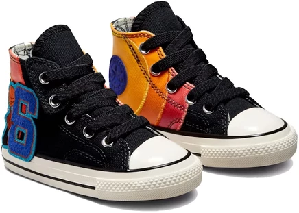 Детские кеды Converse Chuck Taylor All Star 70 Hi Tune Squad, черно-оранжевые