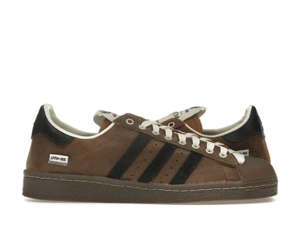 Мужские кроссовки Adidas Superstar Song, коричнево-черные
