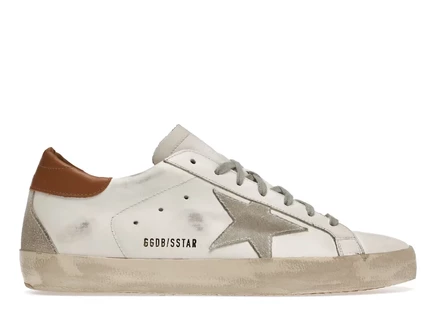 Мужские кроссовки Golden Goose Super-Star, белые/бежевые