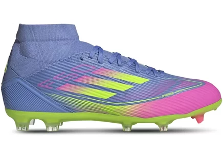 Женские бутсы Adidas F50 League, синие/жёлтые/розовые