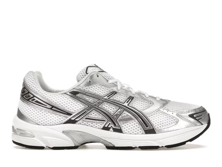 Мужские кроссовки Asics Gel-1130 с сетчатым верхом и технологией Gel, белые с серебристым