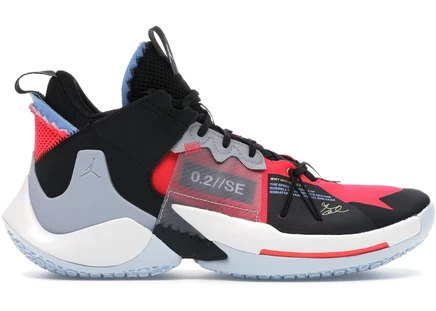 Кроссовки Jordan Why Not Zer0.2 SE, красно-черно-сине-белые