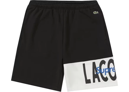 Мужские шорты Supreme Lacoste Logo Panel, черные