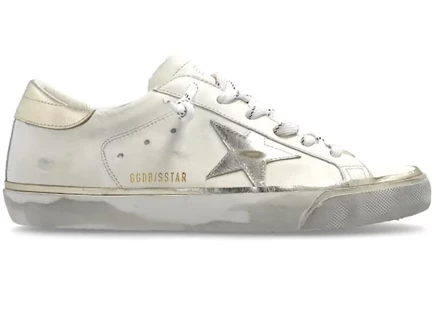 Женские кроссовки Golden Goose Super-Star, бело-платиновые